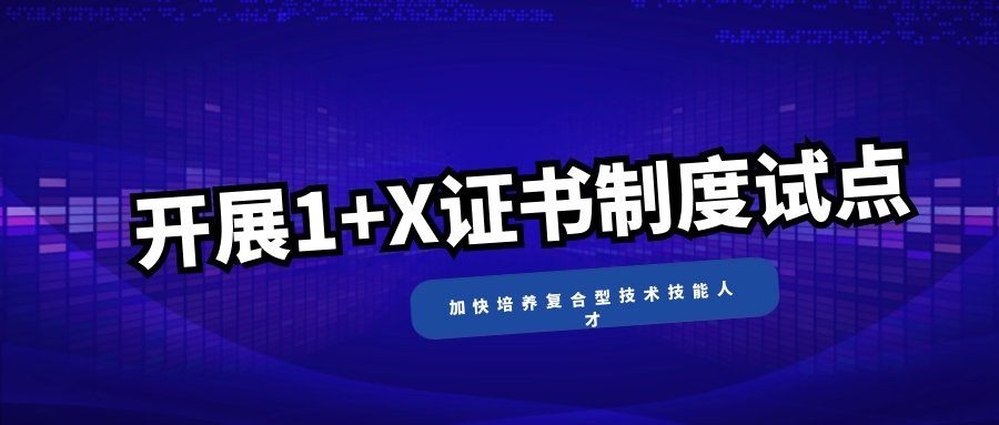 开展1+X证书制度试点 加快培养复合型技术技能人才